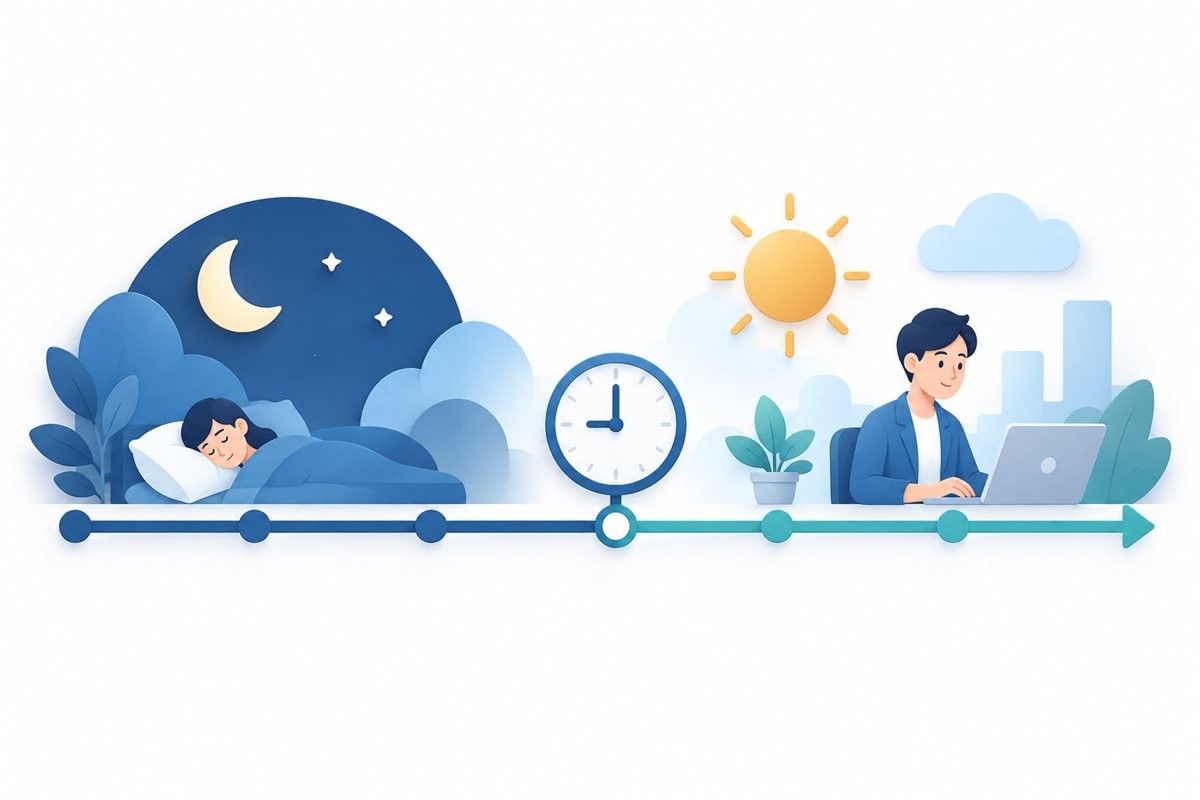 安静时段结束后恢复计时的概念示意