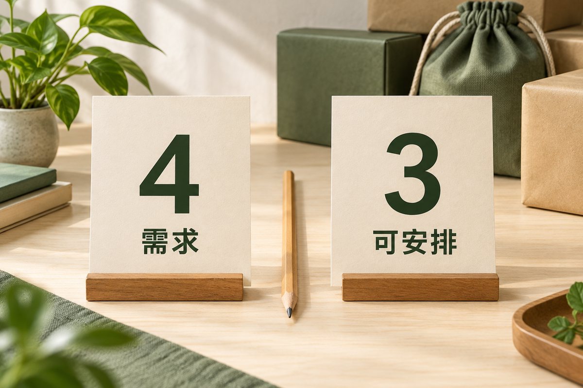 需求4与可安排3两张卡片并列，提示本次需求仍有数量缺口